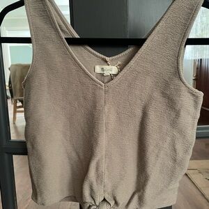 Madewell Taupe Textured Tank Top